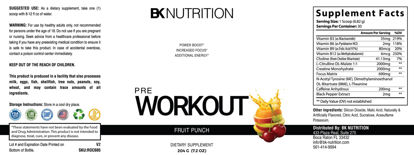 Pre-Workout (Fruit Punch)