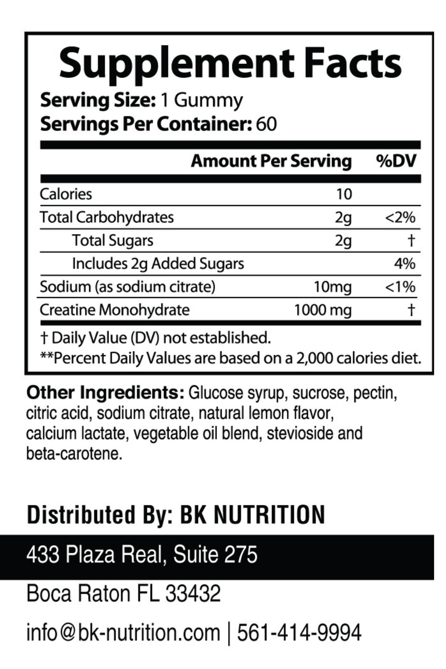 Creatine Gummies – Lemon Flavor