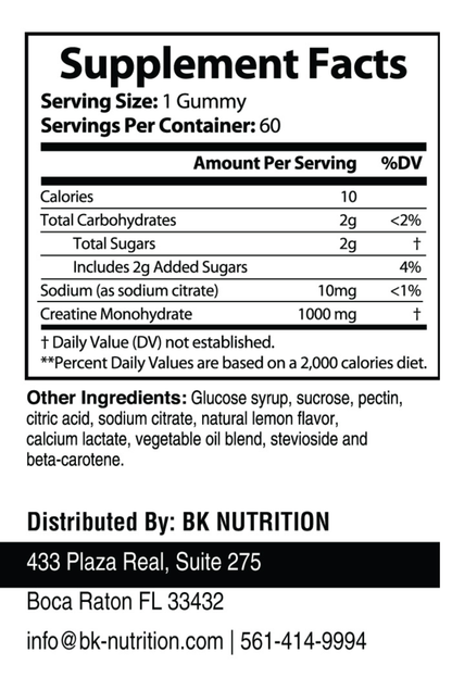 Creatine Gummies – Lemon Flavor