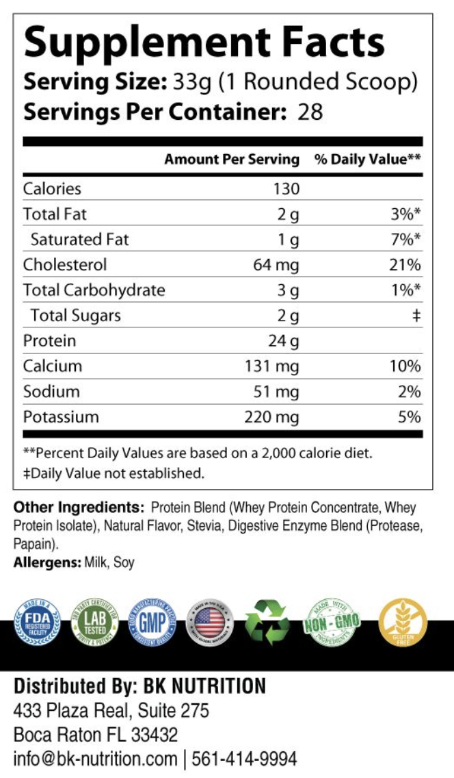 Whey Armor Natural Protein (Vanilla) Sweetened w/Stevia