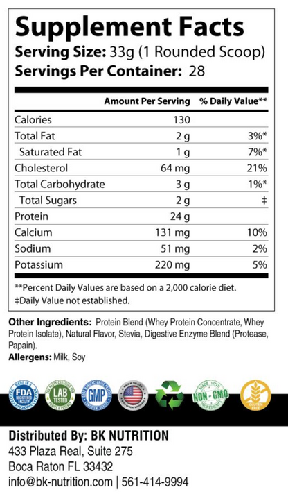 Whey Armor Natural Protein (Vanilla) Sweetened w/Stevia
