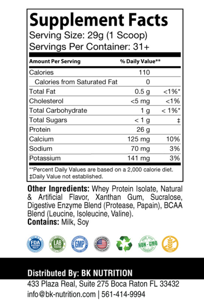 Whey isolate protein